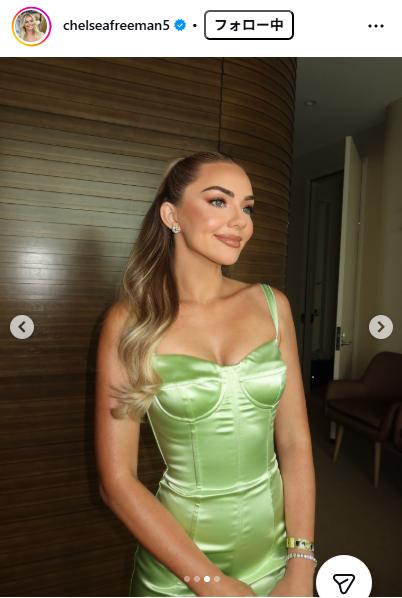 フリーマンの妻チェルシー夫人のインスタグラムから