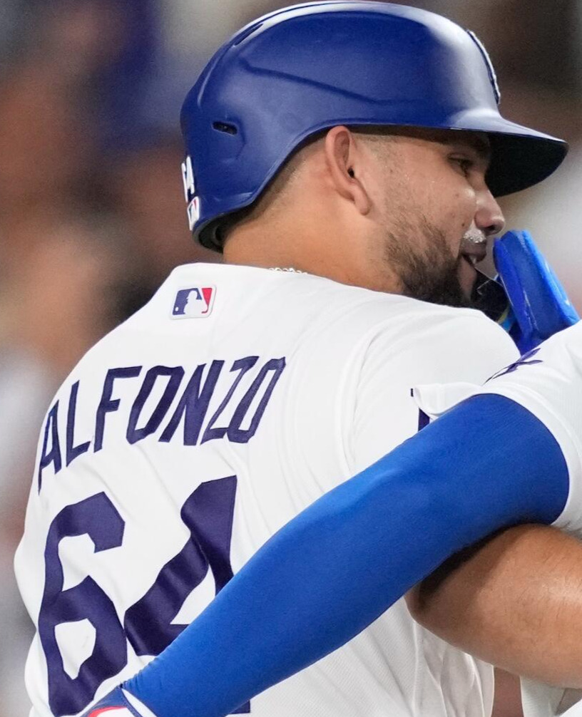 ドジャースのエリエセル・アルフォンソ（現地時間2026年7月31日撮影、AP）