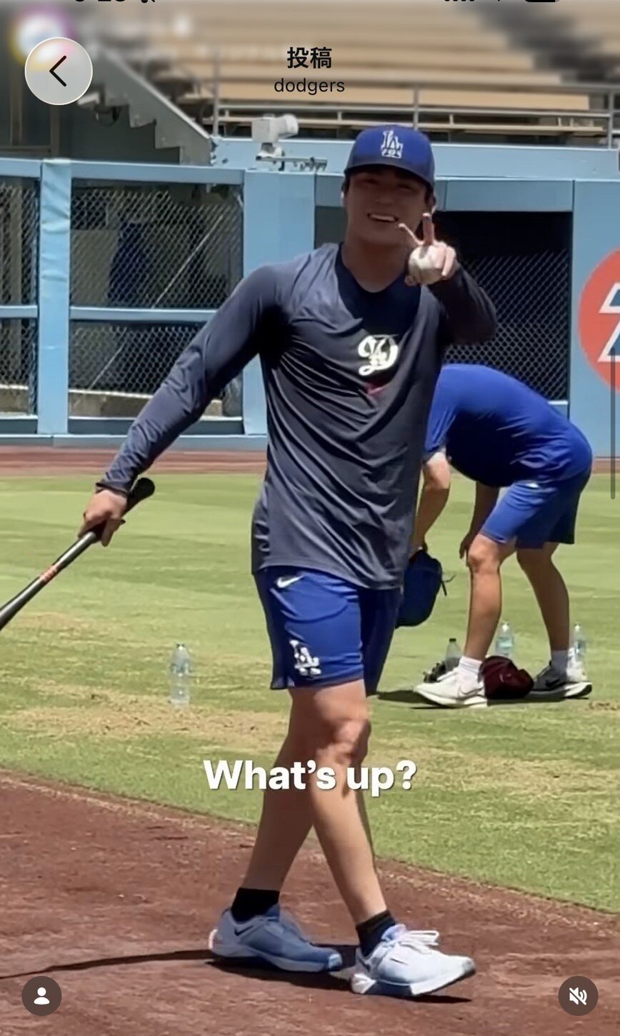 ドジャースの公式インスタグラムから