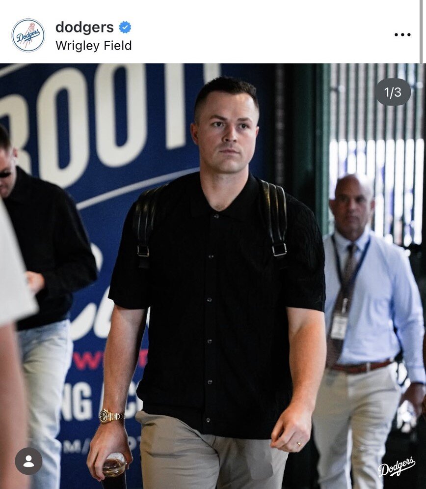 ドジャースの公式インスタグラムから