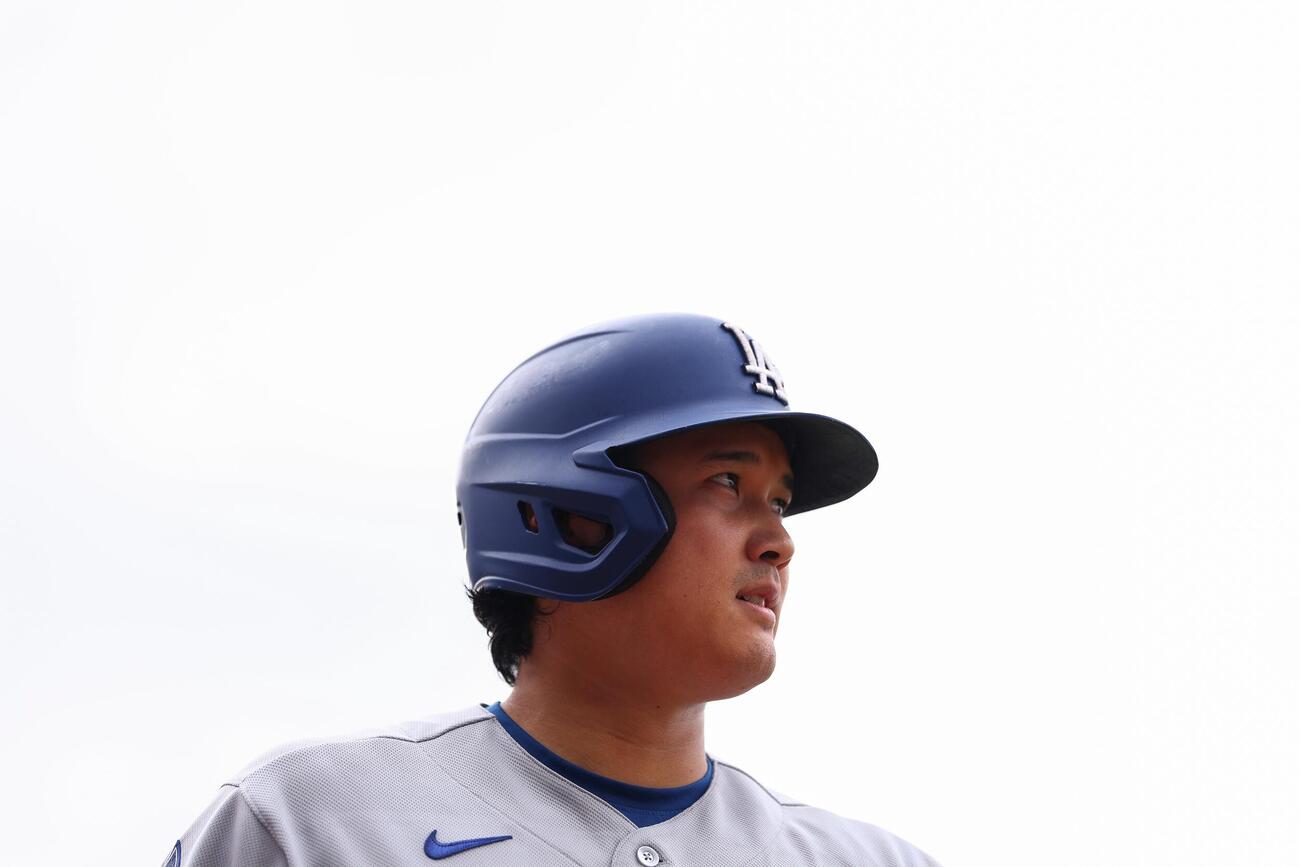 7回、三振に倒れたドジャース大谷(AP)