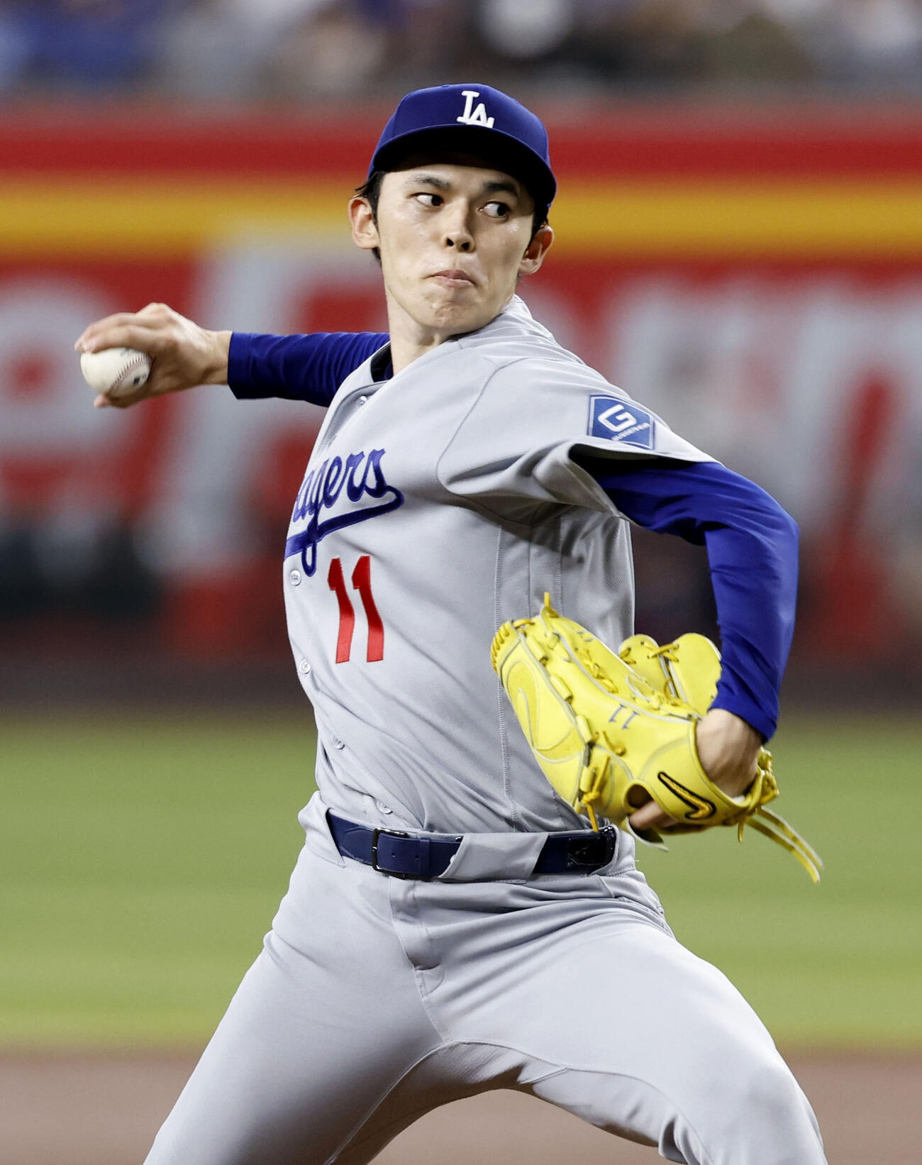 ダイヤモンドバックス戦に先発したドジャース佐々木朗希（共同）
