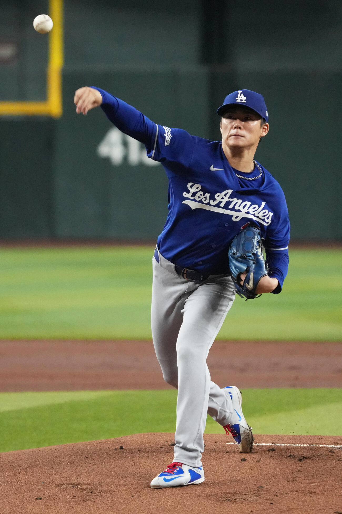 ダイヤモンドバックス戦に先発したドジャース山本由伸（AP）