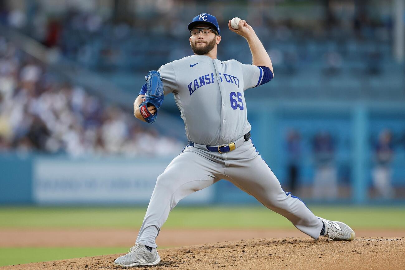 ドジャース戦に先発したロイヤルズのノア・キャメロン（AP）