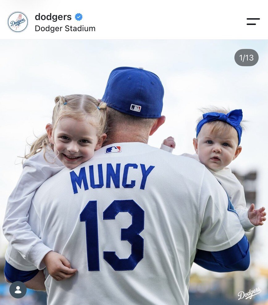 ドジャースの公式インスタグラムから