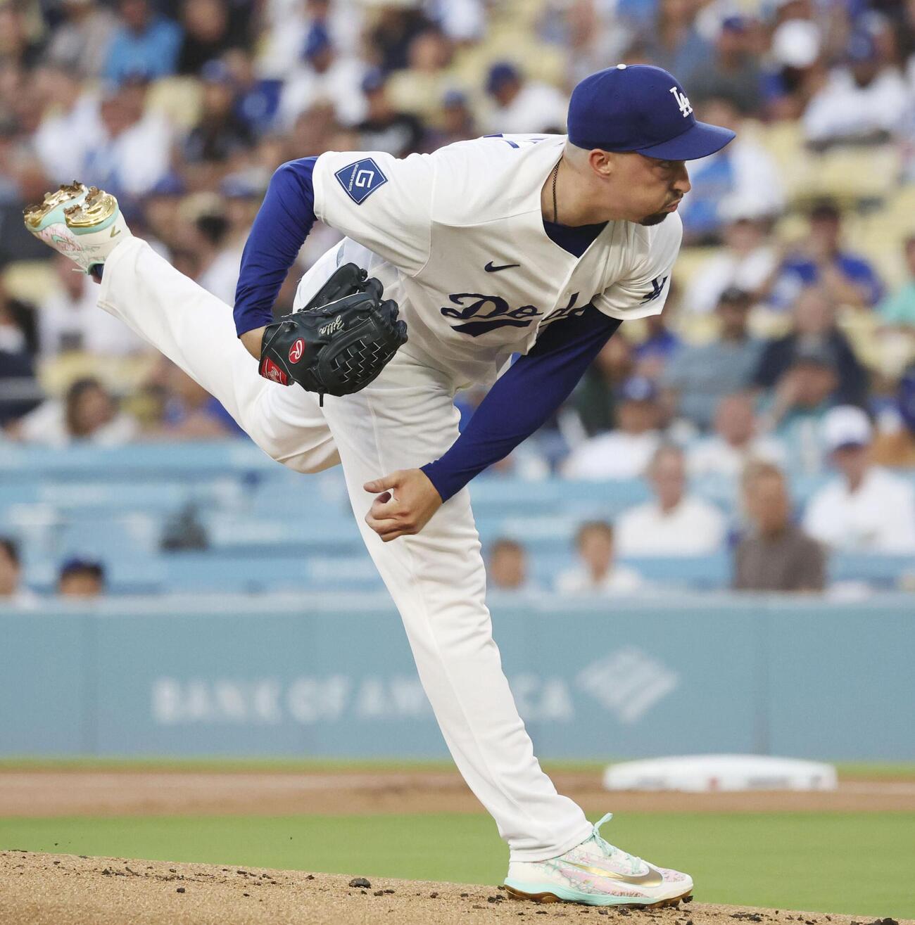 ロイヤルズ戦に先発したドジャースのスネル＝ロサンゼルス（共同）