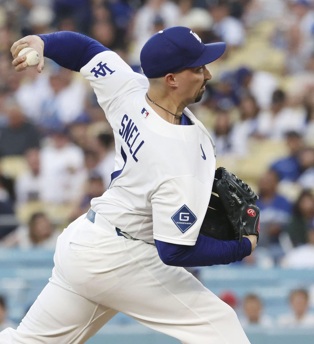 ロイヤルズ戦に先発したドジャースのスネル＝ロサンゼルス（共同）