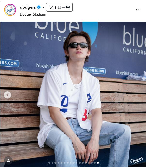 ドジャースの公式インスタグラムから