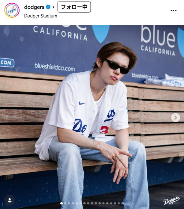 ドジャースの公式インスタグラムから