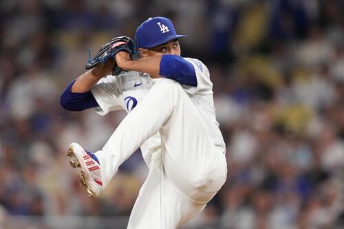 ブルワーズ戦9回に登板したドジャースの守護神ディアス(AP)
