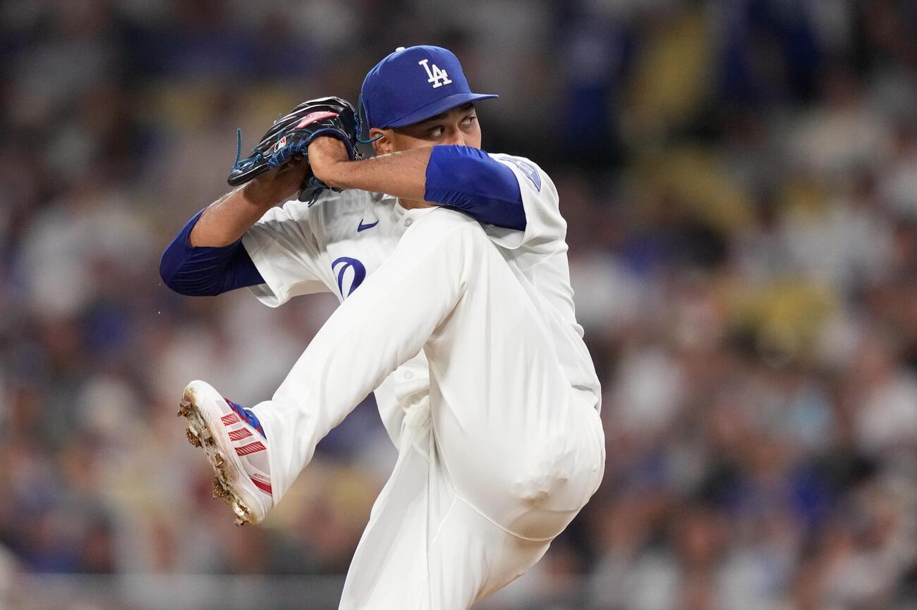 ブルワーズ戦9回に登板したドジャースの守護神ディアス（AP）