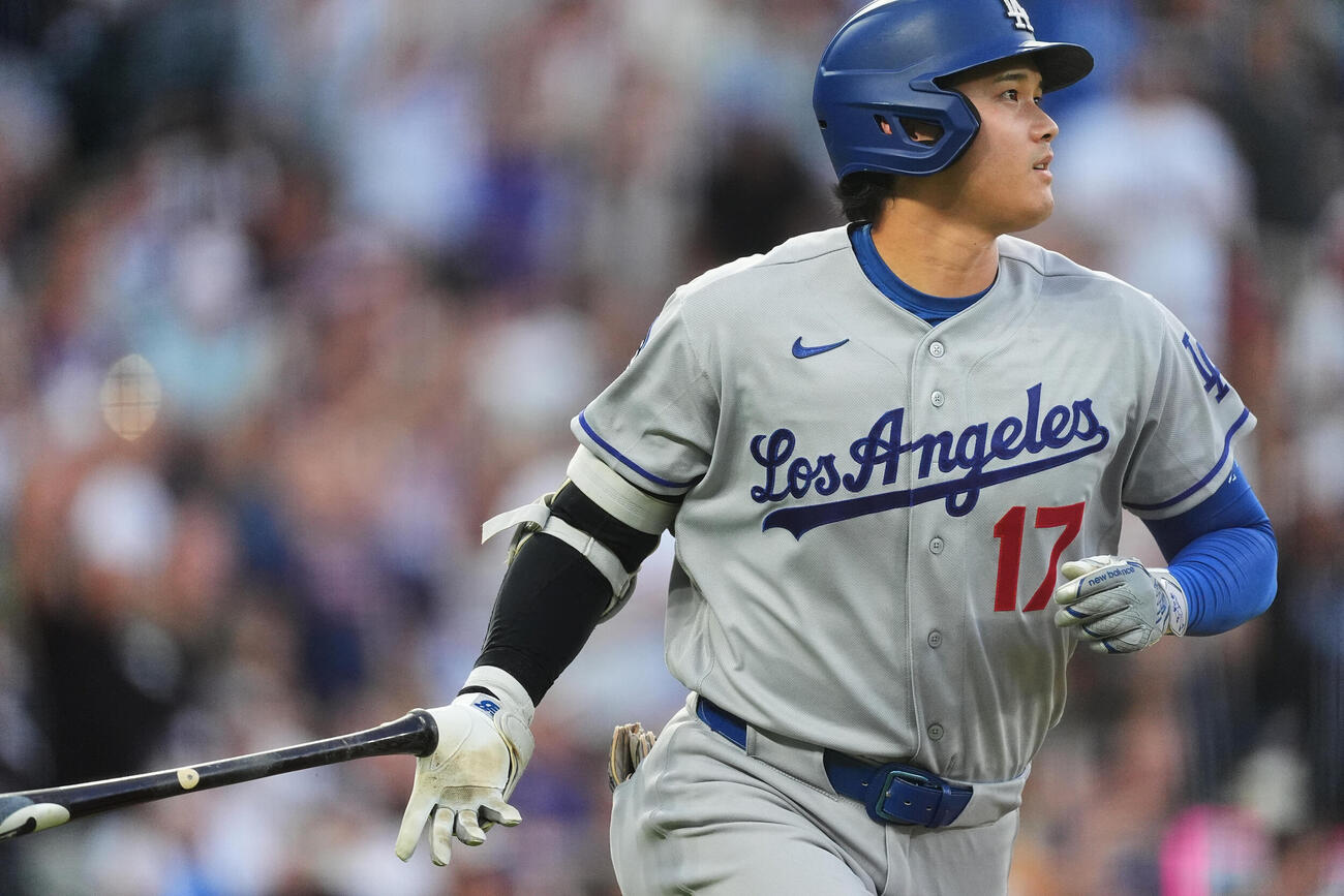 1回、打席に入るドジャース大谷翔平（AP）