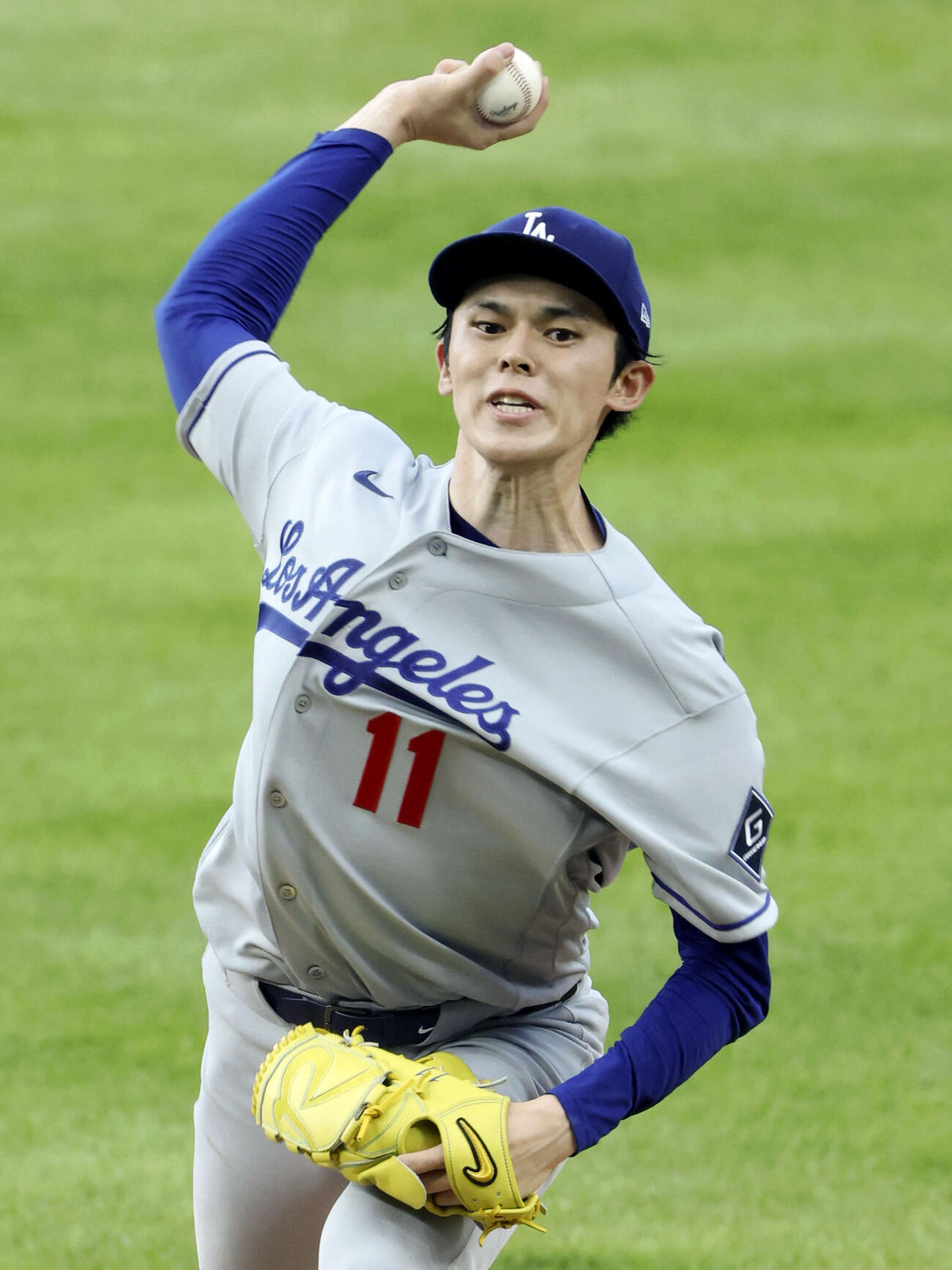 ロッキーズ戦に先発したドジャース・佐々木朗＝デンバー（共同）