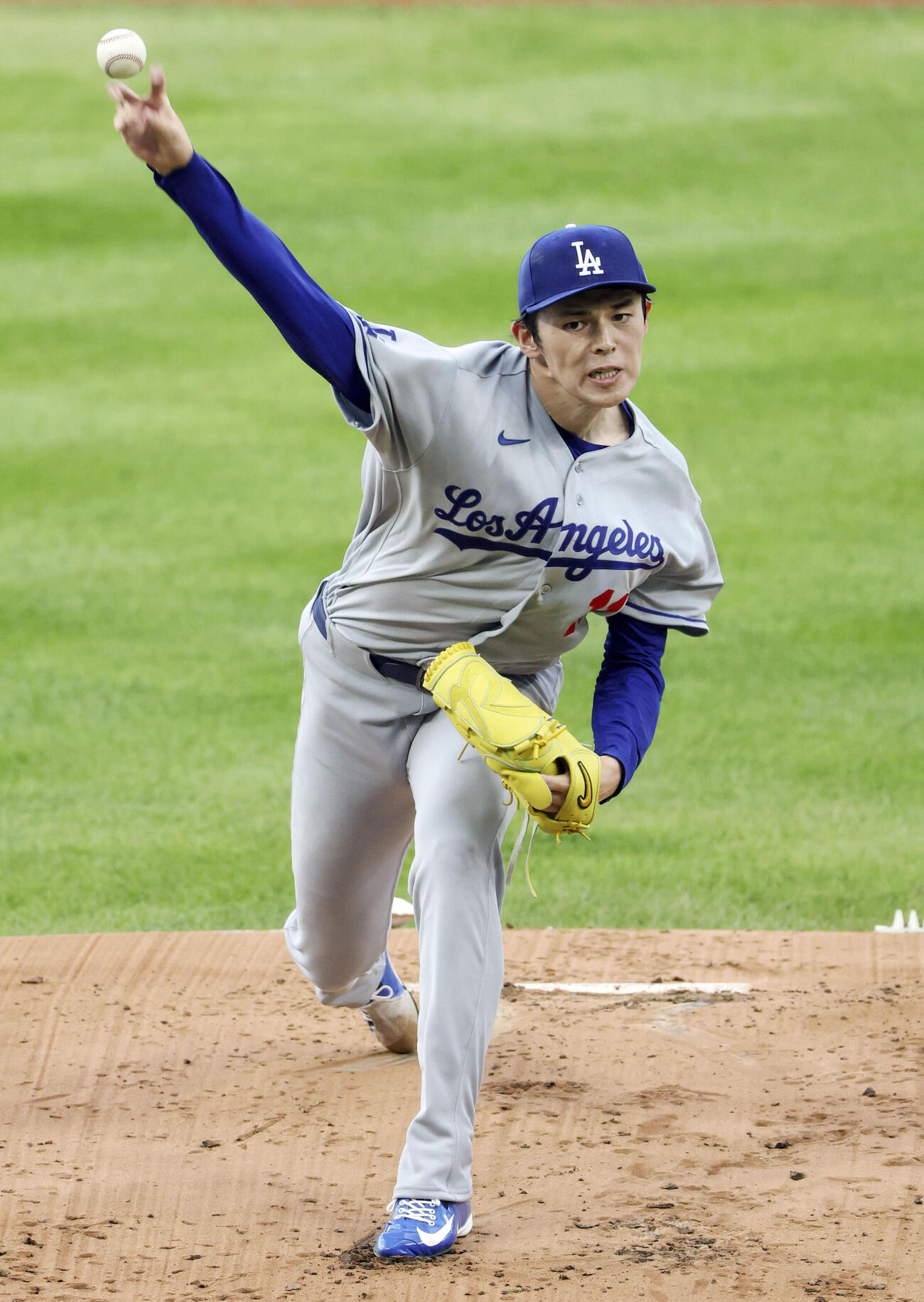 ロッキーズ戦に先発したドジャース・佐々木朗＝デンバー（共同）