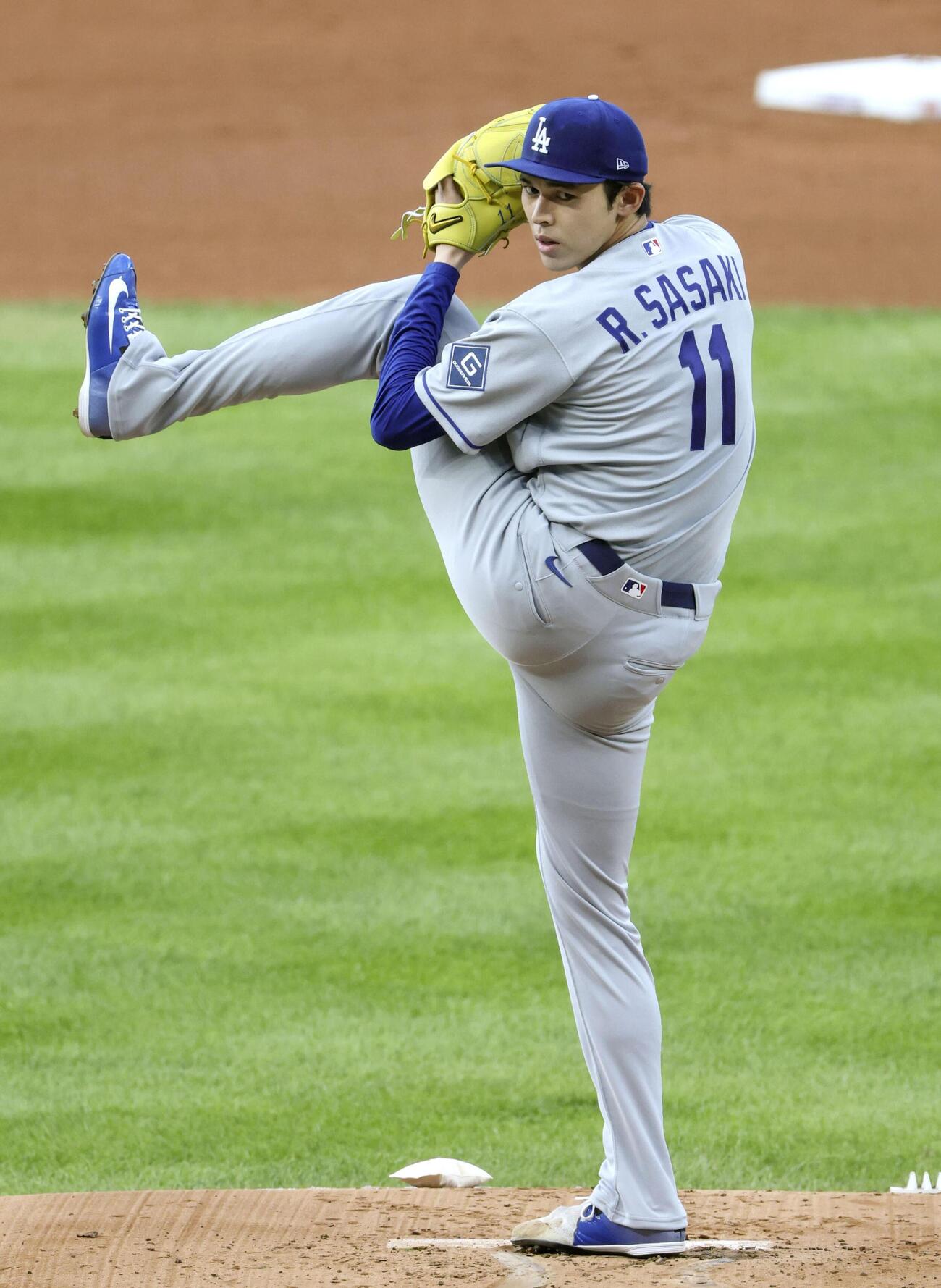 ロッキーズ戦に先発したドジャース・佐々木朗＝デンバー（共同）