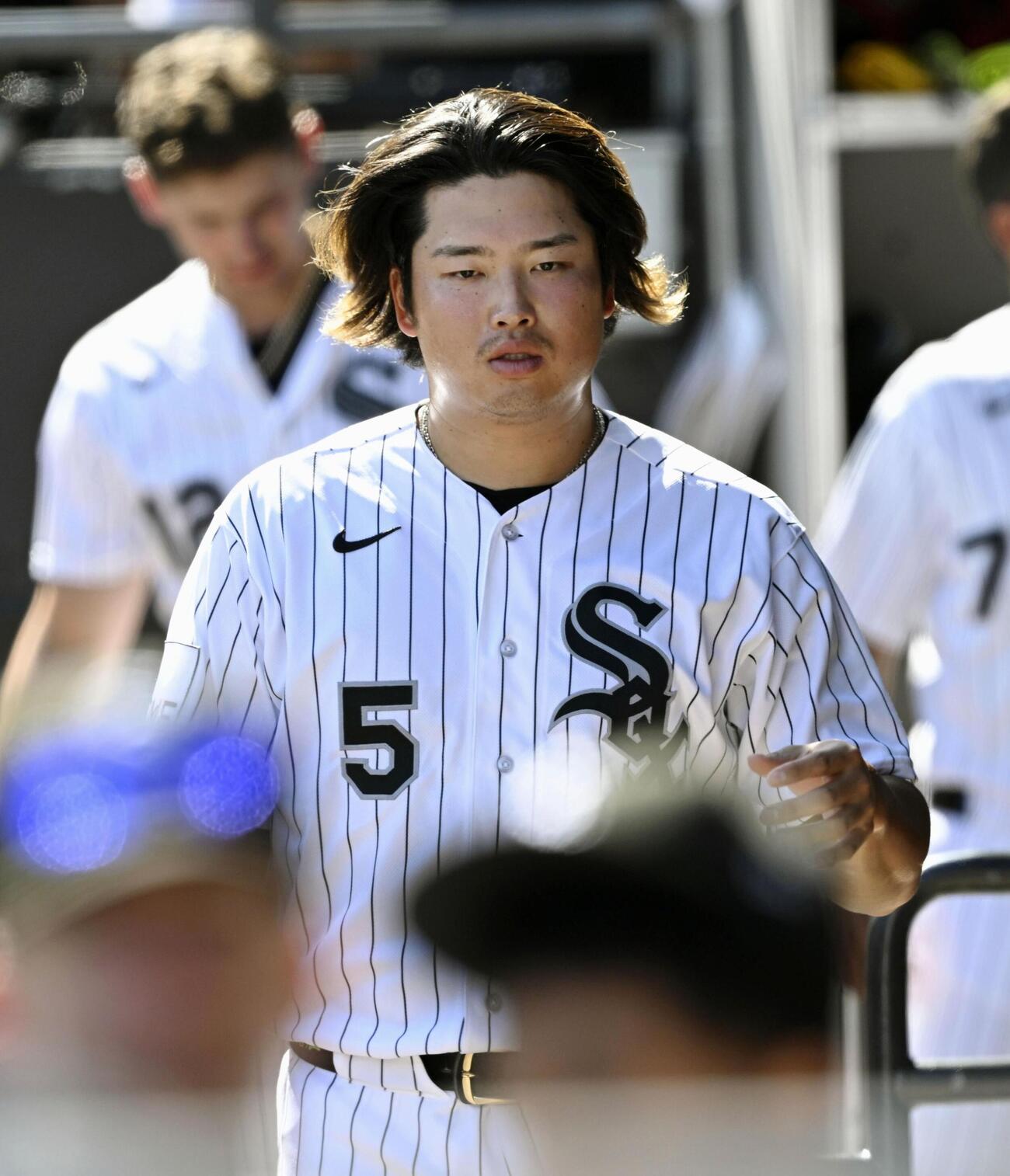 ブレーブスに敗れ、引き揚げるホワイトソックス・村上＝シカゴ（共同）