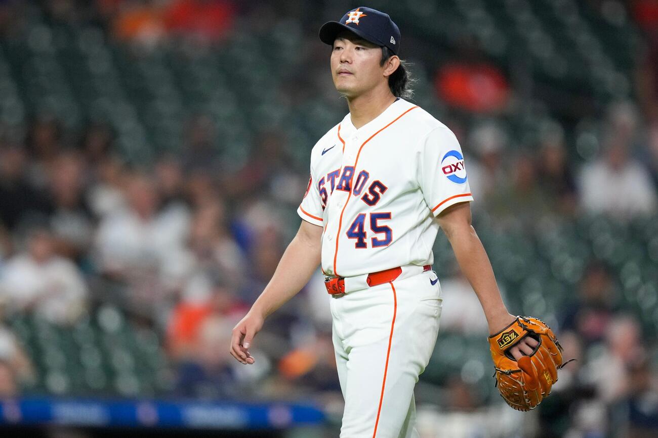 エンゼルス戦に登板したアストロズ今井達也（AP）