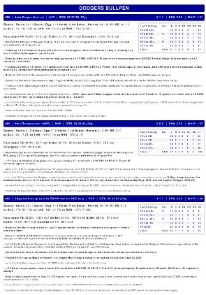 ドジャースの公式「GAME　NOTES」
