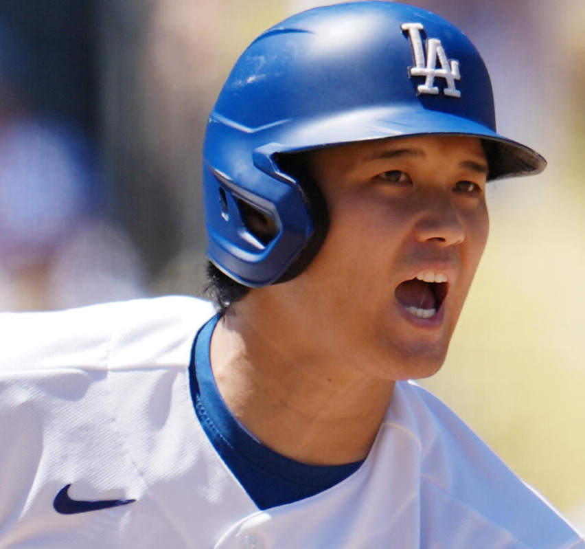 初回、打席に立つ大谷翔平（AP）