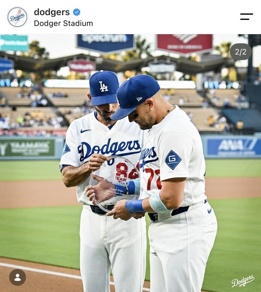 ドジャースの公式インスタグラムから