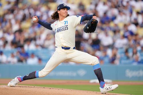 ドジャース先発のグラスノー(AP)