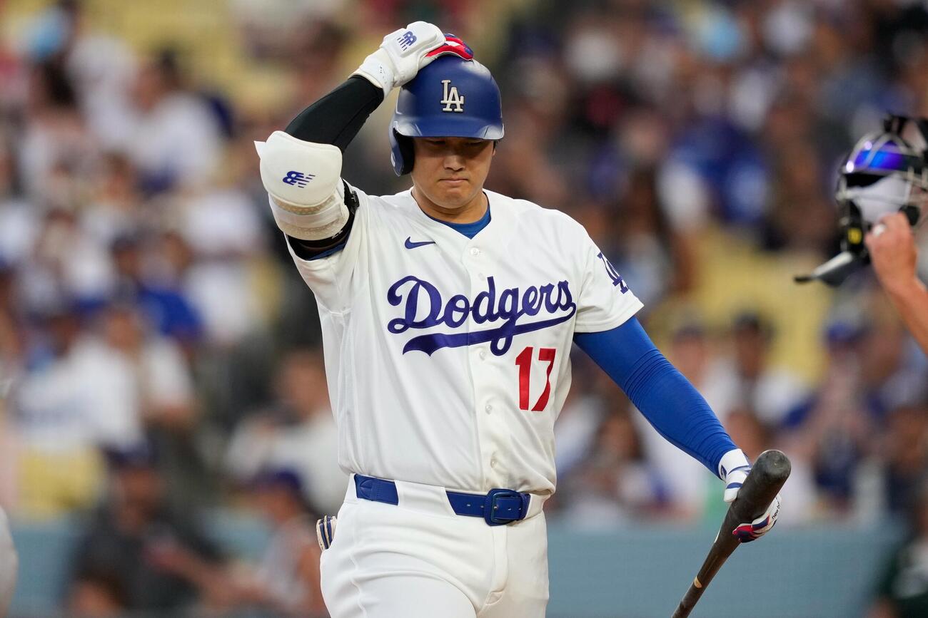 三振に倒れたドジャース大谷翔平（AP）