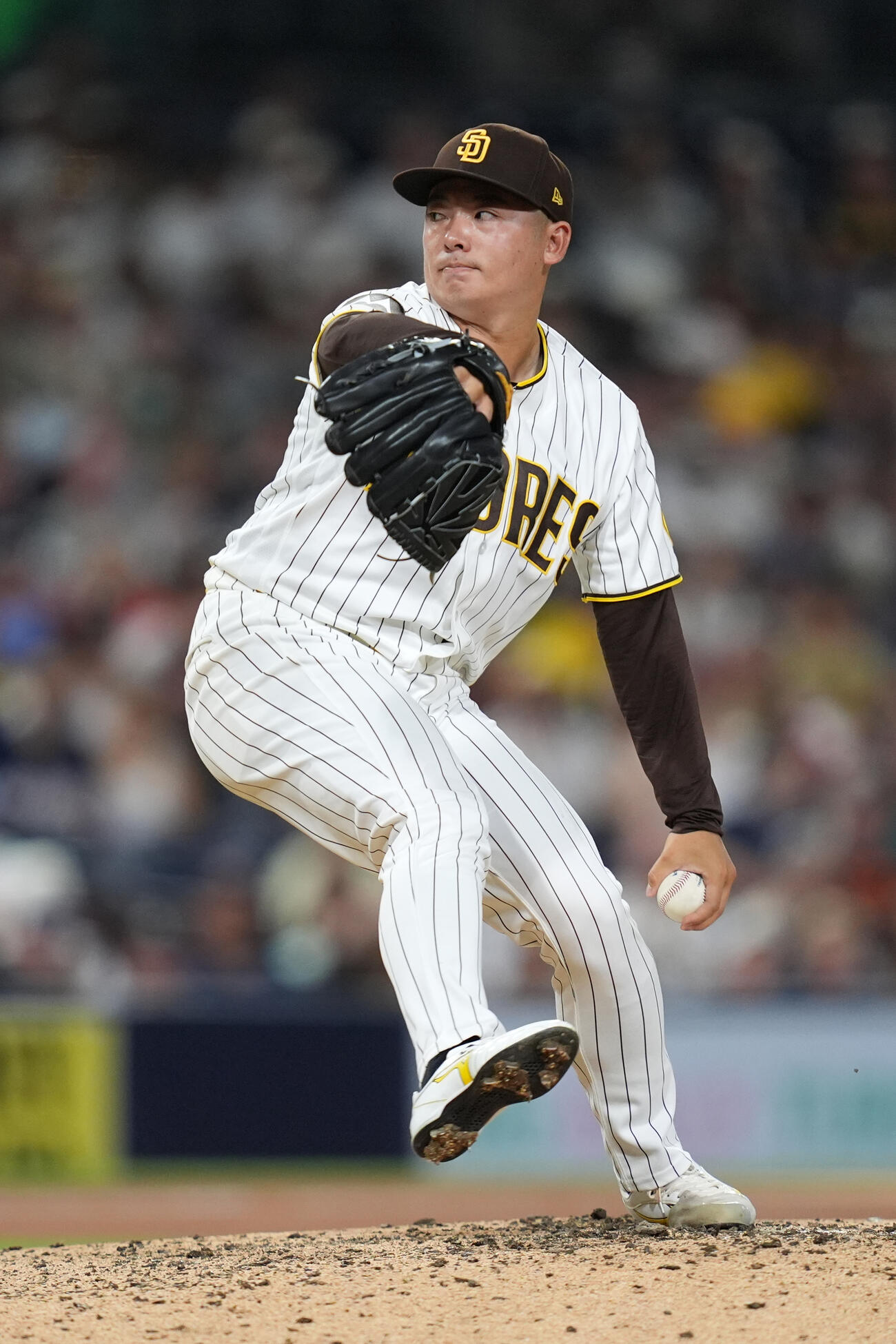 ナショナルズ戦の3番手で登板し力投するパドレス松井裕樹（AP）