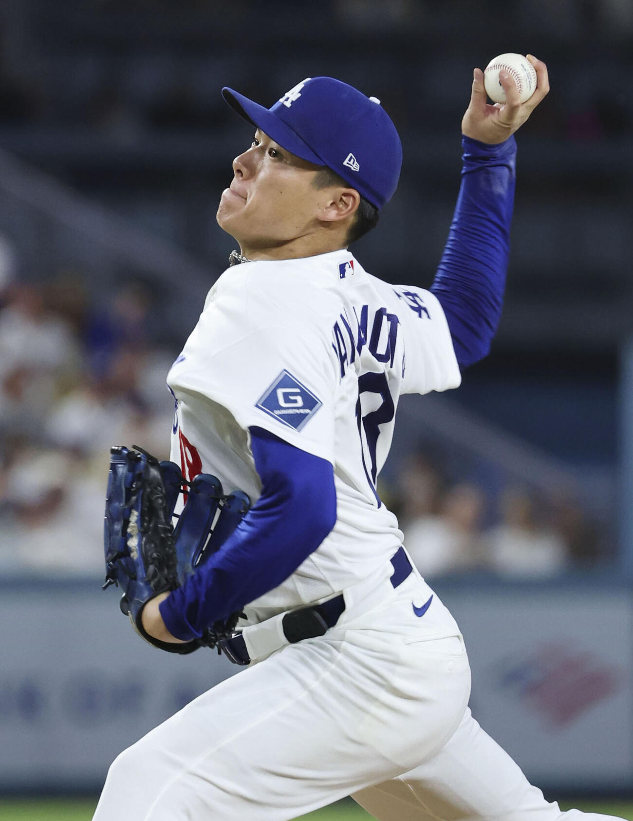 レッズ戦に先発したドジャース・山本＝ロサンゼルス（共同）