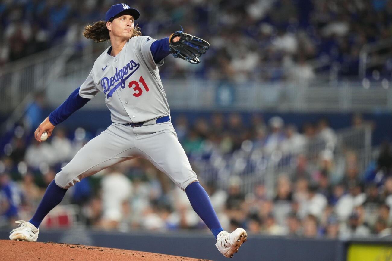 ドジャース先発のグラスノー（AP）