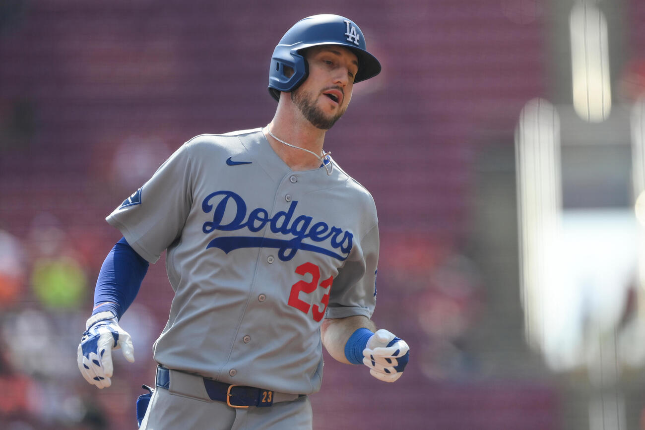 1回、先制2ランを放ったドジャースのタッカー（AP）