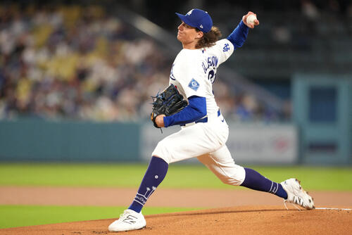 ドジャース先発のグラスノー（ロイター）