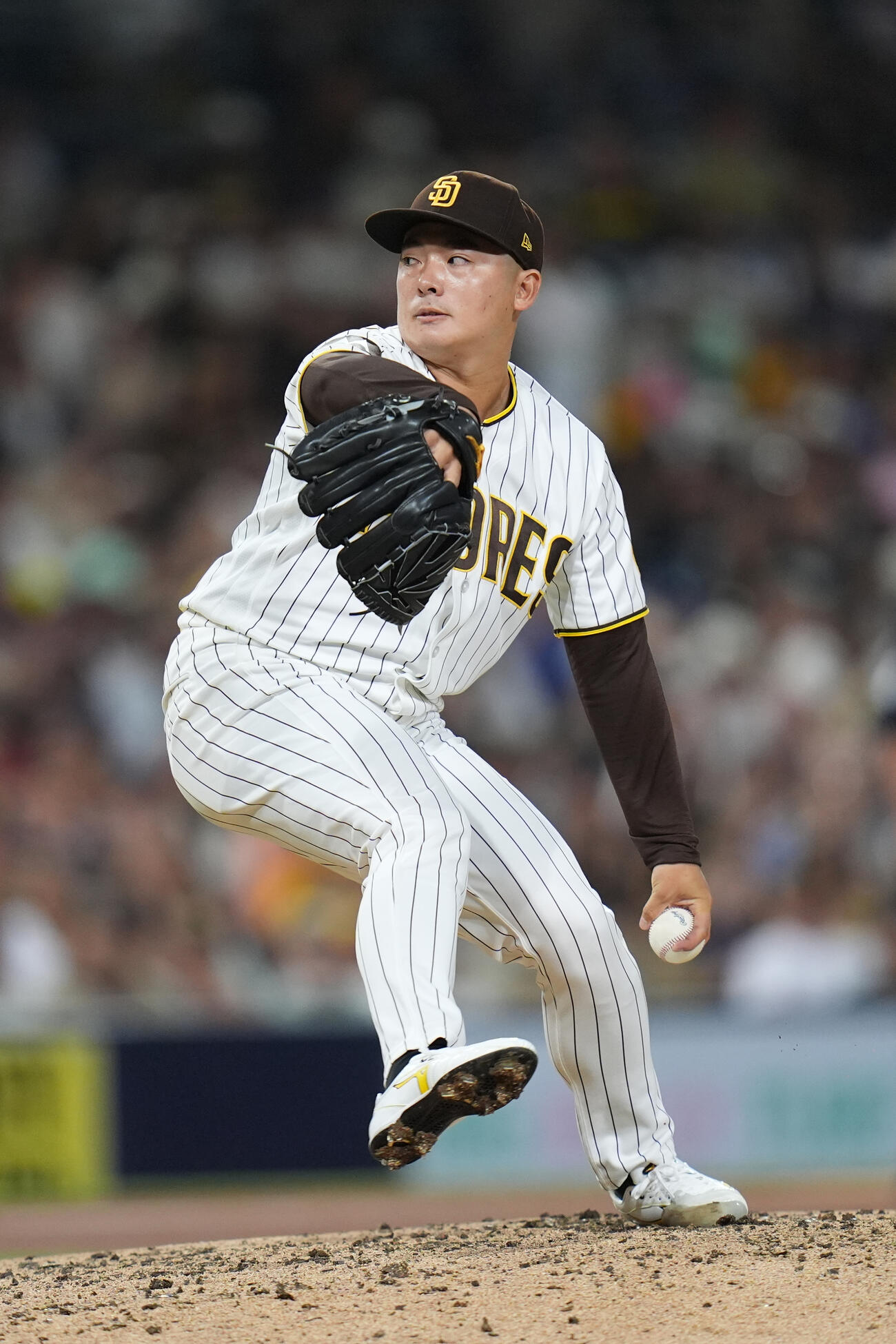マーリンズ戦の7回に4番手で登板したパドレス松井裕樹（AP）
