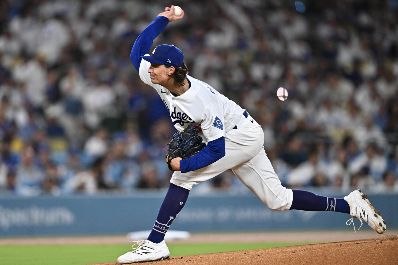 ドジャース先発のグラスノー（ロイター）