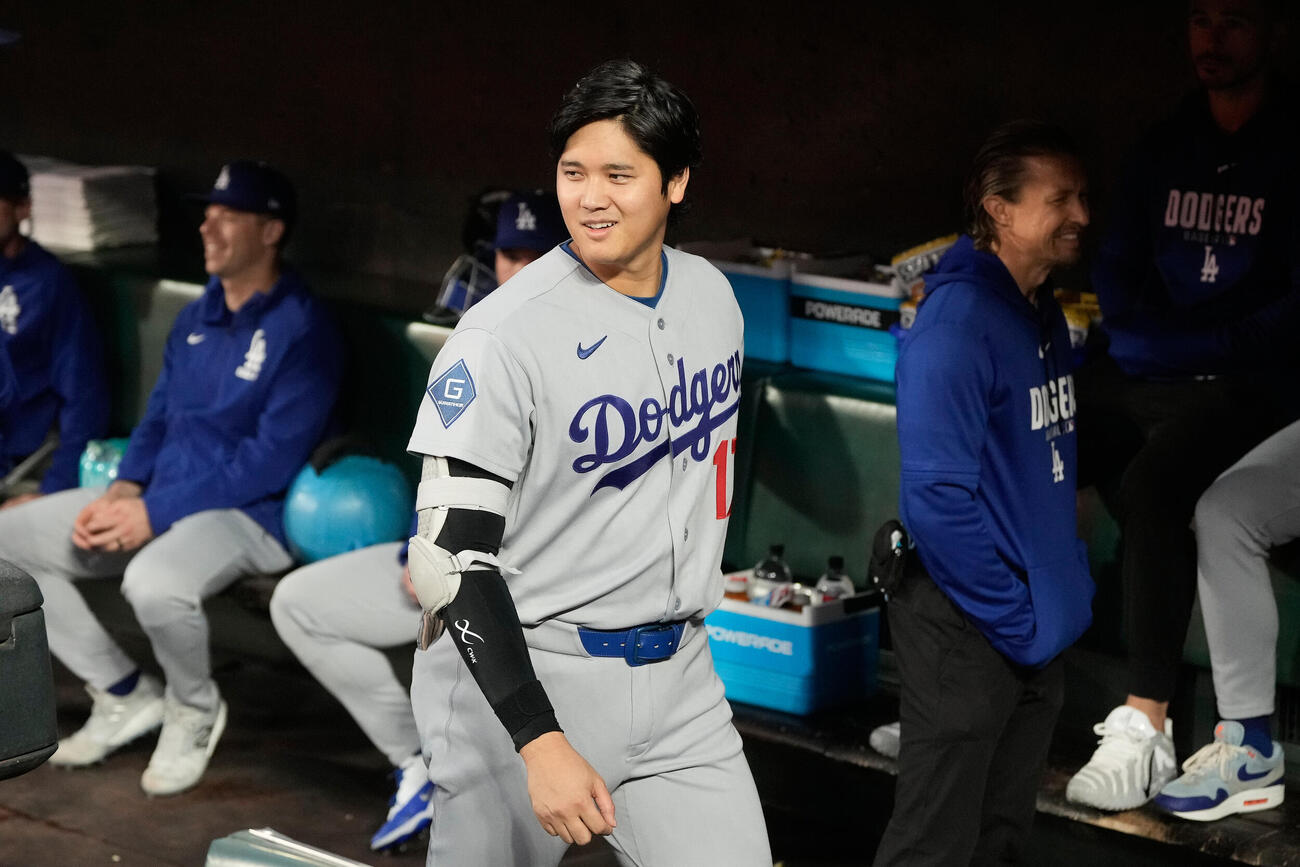 ジャイアンツ戦に出場したドジャース大谷（AP）