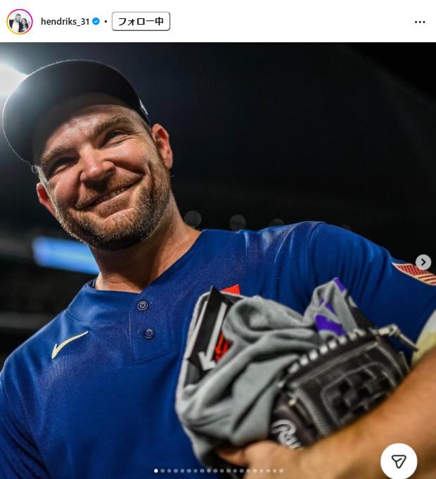 リアム・ヘンドリックスのインスタグラムから