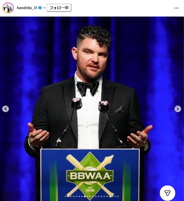 リアム・ヘンドリックスのインスタグラムから