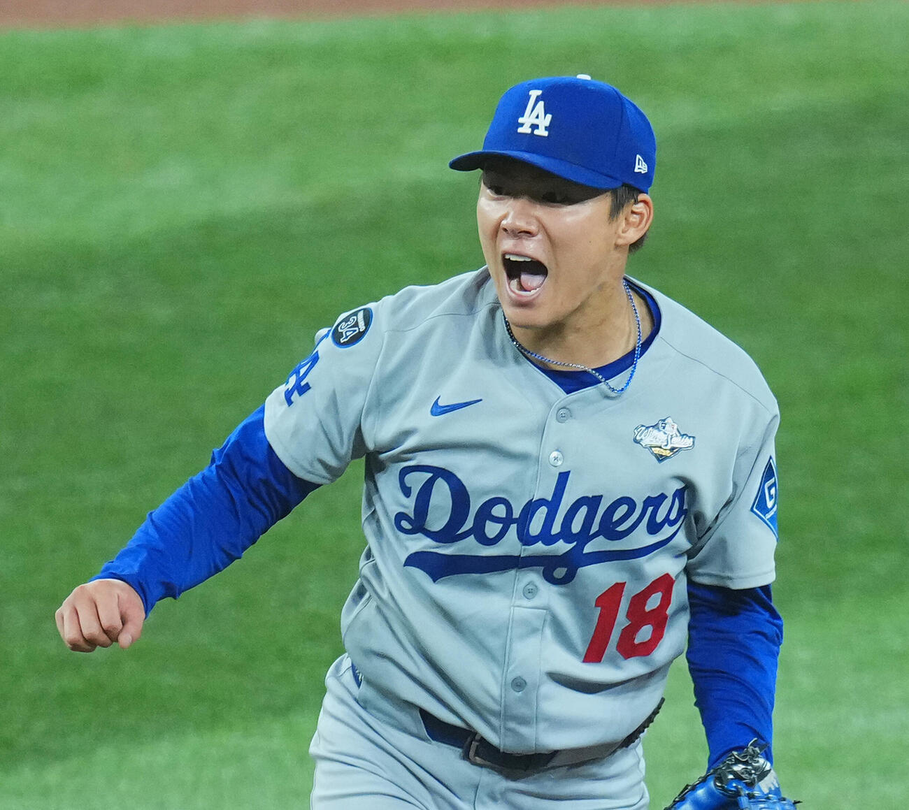 25年10月31日WS第6戦、6回1失点のドジャース山本由伸