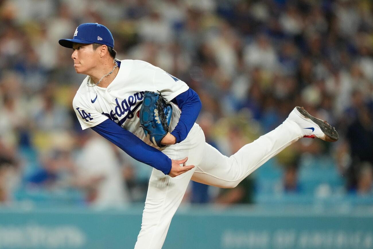 ドジャース山本由伸（AP）
