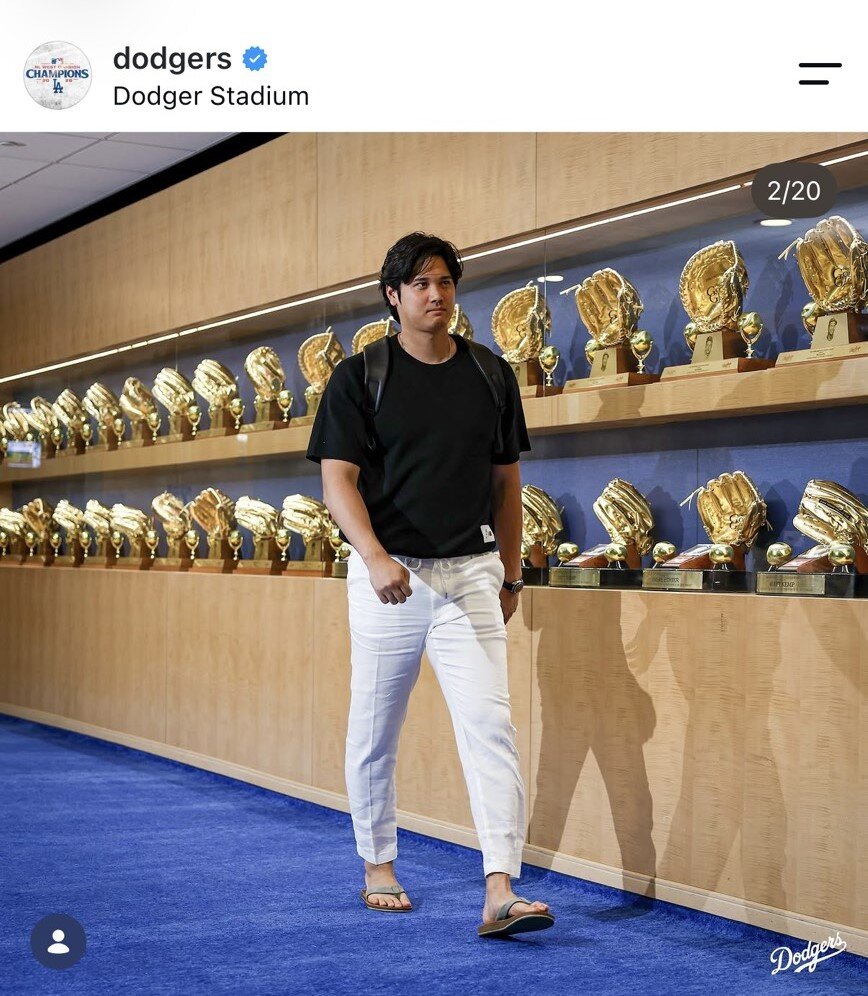 ドジャースの公式インスタグラムから