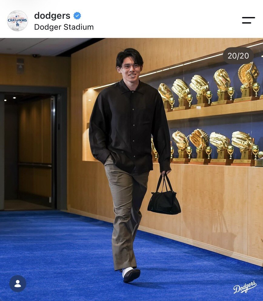 ドジャースの公式インスタグラムから
