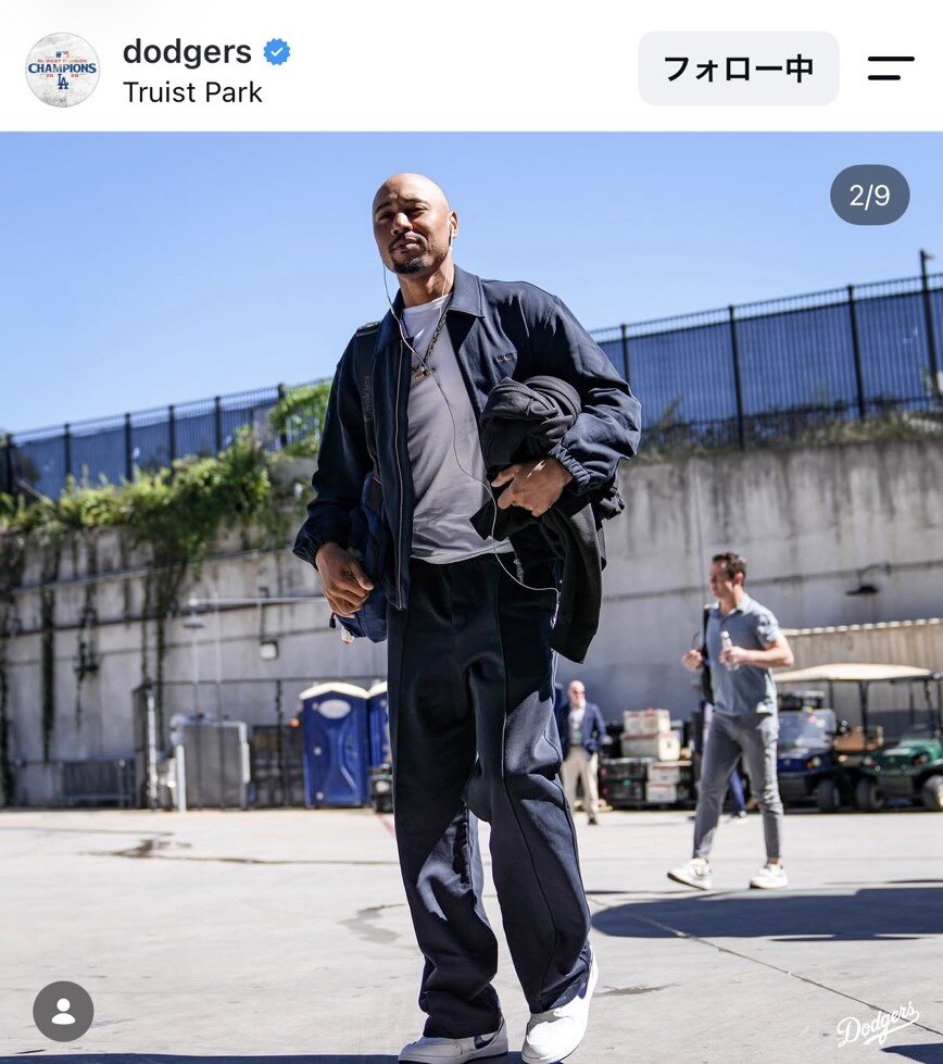 ドジャースの公式インスタグラムから
