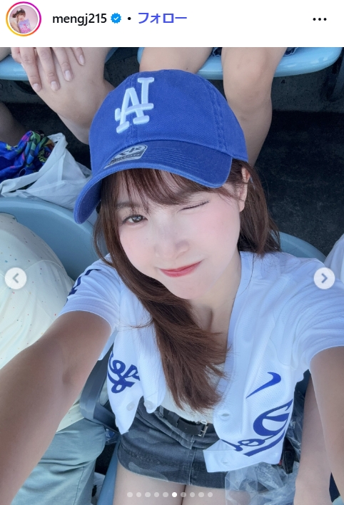 孟潔（モンジェ）さんのインスタグラムから
