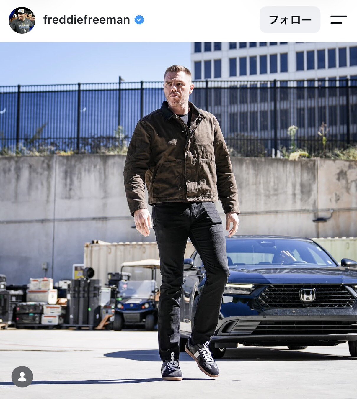 ドジャース・フリーマンのインスタグラムから