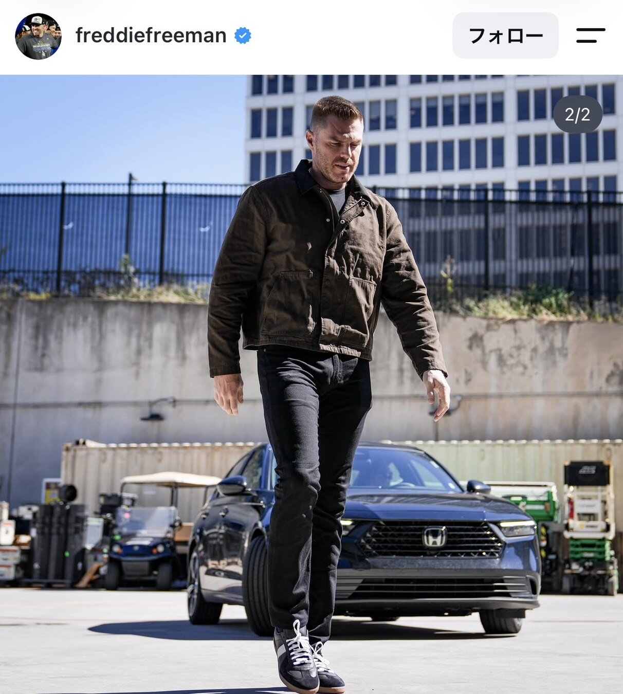 ドジャース・フリーマンのインスタグラムから