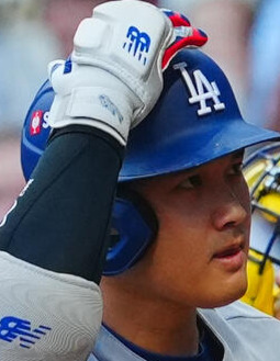 ブルワーズ対ドジャース　1回表ドジャース2死、空振り三振に倒れる大谷翔平（撮影・垰建太）