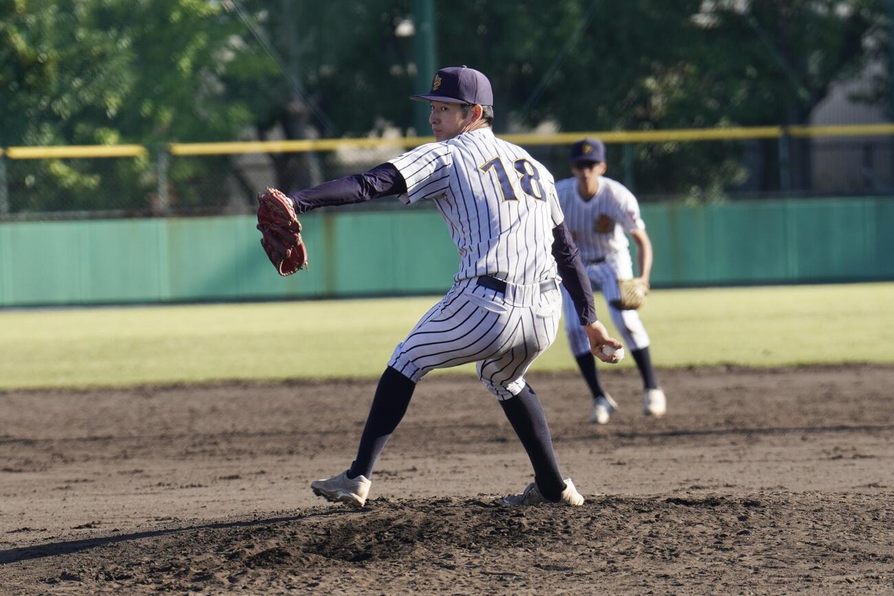 パドレスとマイナー契約を結んだ大産大準硬式野球部の野上（IAA SPORTS提供）