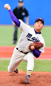 明大勝ち点３で首位浮上、水野が２度目完投で13Ｋ - アマ野球 : 日刊スポーツ