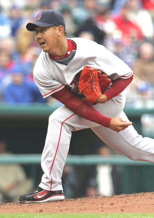 ０７年４月５日、ロイヤルズ対レッドソックス　メジャー初登板した松坂