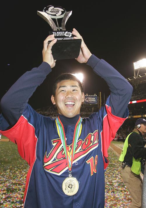 ０６年３月、ＷＢＣ決勝でキューバを制した日本の松坂