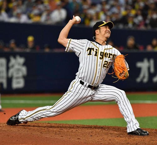 阪神対中日 阪神3番手の藤川球児(撮影・上田博志)